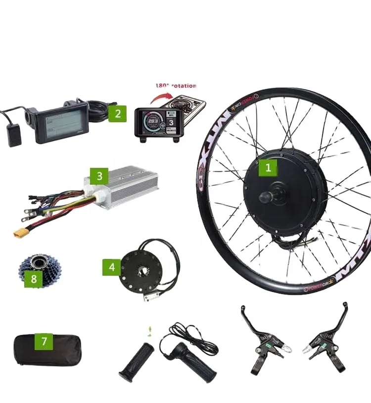 Hot Koop! Hoge Kwaliteit EN15194 Ce/Emc Goedgekeurd 90 Km/h 72V 3000W Elektrische Fiets Kit Voor Mtb/Sneeuw/Vet Fiets