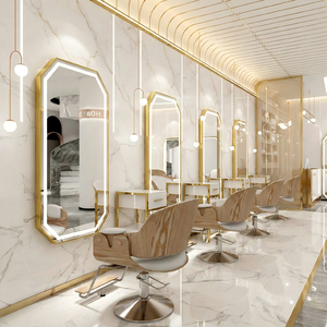 Espejo Octagonal de Aluminio LED Italiano Moderno, Espejo de Vanidad Iluminado de Pared de Cuerpo Entero para Salón de Belleza de Lujo y Decoración del Hogar - Product Image 2