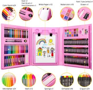 176 Pcs Disegno <span class=keywords><strong>e</strong></span> di Arte Disegno Set Maniglia Art Box con <span class=keywords><strong>Pastelli</strong></span> Ad Olio, <span class=keywords><strong>Pastelli</strong></span>, <span class=keywords><strong>Matite</strong></span> <span class=keywords><strong>Colorate</strong></span> Per Il Regalo - Product Image 2