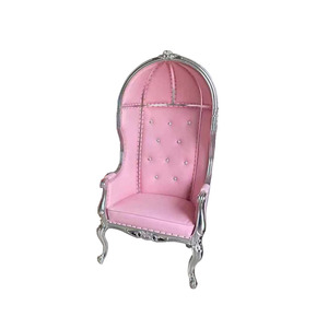Sedia Trono Queen in <span class=keywords><strong>Legno</strong></span> Massello Stile Europeo di Lusso, Tradizionale Antico Blu e <span class=keywords><strong>Bianco</strong></span> HB010 - Offerta Speciale - Product Image 3