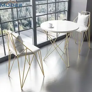 Ensemble de tables à manger et de chaises en marbre pour ordinateur portable de conférence compétitif fabriqué en Chine