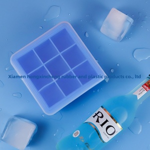 Molde para Cubitos de Hielo Doméstico con Tapa Antiderrames, 9 Compartimentos, Fácil de Desmoldar, Cubitos de Hielo Grandes - Product Image 2
