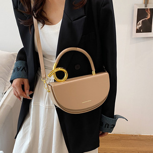 Nuova Borsa a <span class=keywords><strong>Tracolla</strong></span> Semicircolare alla Moda, Versatile Borsa a Spalla da Donna di Alta Qualità con Manico Speciale - Product Image 6