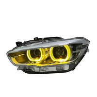Conjunto de Faros Delanteros para BMW Serie 1 F20 LCI 2015-2018, Actualización de Halógeno a Lente de Proyector LED con Luces de Circulación Diurna LED