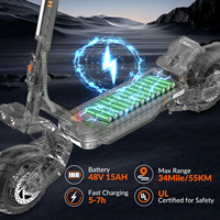 Trottinette électrique tout-terrain 1200W 25Ah 34MPH avec haut-parleur Bluetooth, contrôle par application, fonction NFC et double suspension - Entrepôt US
