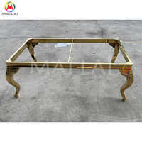 Table basse de thé en MDF moderne de luxe carrée au centre du salon en or simple avec miroir en grande quantité