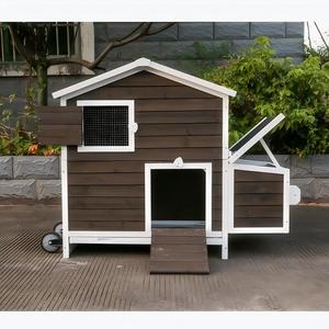 Grande cage à poules d'extérieur en bois à double étage, avec toit imperméable et anti-UV, isolée pour la chaleur, pour petites races, maison pour animaux de compagnie, tout usage - Product Image 1