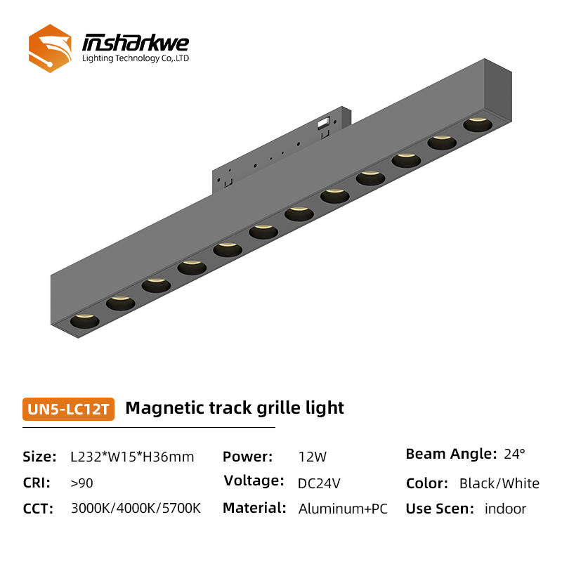 UN5-LC12T Magnetic track grille light 12W