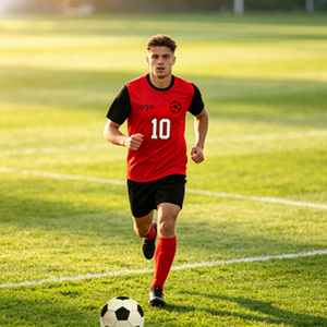 Groothandel 2026 Nieuw Seizoen Zomer Heren Voetbal Thuisshirt Slim Fit Korte Mouw Geborduurd Vochtregulerend Polyester - Product Image 2