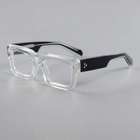 Gafas Ópticas de Acetato Vintage con Montura Completa, Colores Modernos, Materiales de Alta Gama, Diseño Geométrico, ¡Oferta!