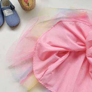 Vestido de Princesa para Bebé con Mangas Voladoras de Malla y Alas de Mariposa Arcoíris, Venta al por Mayor, Verano 2026, 0-12 Meses - Product Image 5