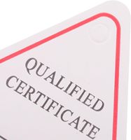 SOESFOUFU 1500 Etiquetas Triangulares de Control de Calidad (QC) para Colgar, Etiquetas de Calificación Imprimibles para Minoristas, Etiquetas de Inventario para Taller y Oficina