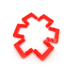 Red Plastic U Shaped Connectors For Panel Furniture Cabinet Wardrobe Concealed Fasteners Easy Installation - Product Image 1