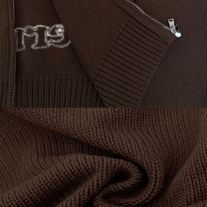 Set Loungewear in Maglia Personalizzato <span class=keywords><strong>per</strong></span> <span class=keywords><strong>Donna</strong></span>, Maglione con Zip Frontale di Alta Qualità e Pantaloni a Gamba Larga, <span class=keywords><strong>Tuta</strong></span> Casual in Maglia <span class=keywords><strong>per</strong></span> l'Inverno - Product Image 3