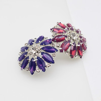 JFFB014 Cristal Strass Boutons Décoratifs Broche Boucle Épingle Embellissement Flatback pour Sacs Chapeau Robes
