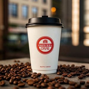 Gobelet en papier biodégradable à paroi simple, qualité alimentaire, imperméable, pour café chaud/froid, avec logo personnalisé, vente en gros directe usine chinoise JAN - Product Image 2