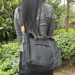 Muestra Gratis, Bolso de Mano de Lona de Algodón para Mujer, Bolso de Hombro con Logotipo Personalizado, Bolso Tote de Lona de Gran Calidad - Product Image 4