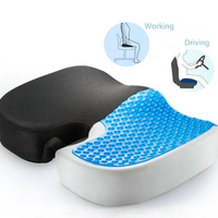 Coussin de siège orthopédique Bravo Gel amélioré en mousse à mémoire de forme avec gel pour le coccyx, coussin pour chaise de bureau