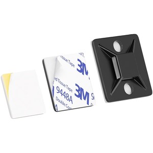 Self Adhesive Cable Tie Holder 3M Tape Plastic Clip For Bundle Electrical Cables - Product Image 1