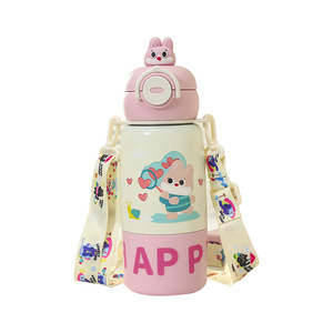 Children Stainless Steel Vacuum Flask Cartoon Design Back To School <b>Thermos</b> With Strap 316 Steel Insulated Water <b>Bottle</b> - Product Image 4