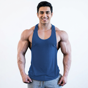 Men Gym <b>Singlet</b> Stringer Muscle Fit Tank Tops Fitness Workout Shirt Spandex Custom Design Men Gym Workout Tank Top OEM Service - Product Image 1