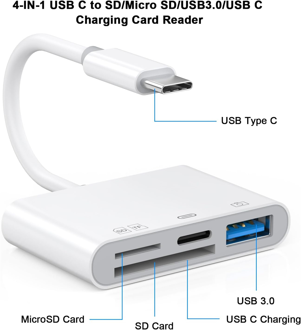 Lettore Di Schede MicroSD USB-C Per Smartphone E Tablet – Adattatore Universale ZMD
