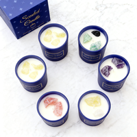 Lilin Aroma Kedelai Mewah Kustom Natal & Diwali Aromaterapi Pewangi Rumah Buatan Tangan Vegan Tahan Lama Kotak Hadiah