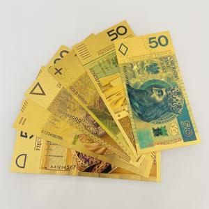Billets de banque polonais de 50, 100, 200, 500 dollars PLN, personnalisés avec feuille d'or, billet de banque POPE JOHN PAUL en or pour collection - Product Image 4