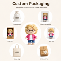 Fabrication sur mesure de jouets en peluche, poupées en peluche personnalisées de 20 cm, figurines en peluche personnalisées