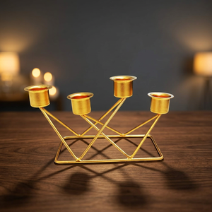 Candelabro Decorativo de Hierro de Lujo para el Hogar, Hotel y Restaurante, Decoración Interior para Bodas, Navidad, Pascua, Cumpleaños - Product Image 2