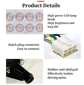 ไฟเบรก <span class=keywords><strong>LED</strong></span> อเนกประสงค์12V ไฟเตือนท้ายรถ, ไฟนำร่องเพื่อความปลอดภัยด้านหลังสี่เหลี่ยมไฟแฟลชสำหรับรถพ่วงรถบรรทุก - Product Image 6