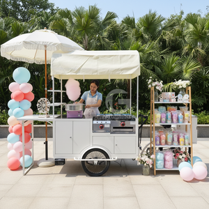 Carrito de Comida Móvil, Bicicleta para Café, Triciclo Personalizado para Venta de Comida Callejera, Helados y Postres - Product Image 1