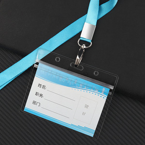 High Quality PVC <strong>Hard</strong> <strong>Card</strong> <strong>Case</strong> Custom Name Badge Holder with Button Closure for Business <strong>Card</strong>