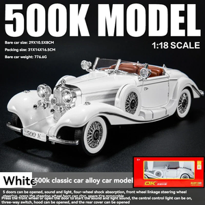 Modelo de Auto Deportivo Clásico Mercedes-Benz 500K Heritage Collection, Escala 1:18, Totalmente Metálico, Fundido a Presión, con Detalles Realistas del Motor - Product Image 5