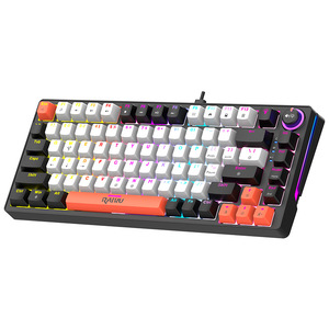 Raiku G83 True Mechanical <b>Keyboard</b> 83 Keys RGB Backlight Wired Gaming <b>Keyboard</b> With Rotary Button Blue Switches - Product Image 5