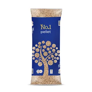 Made In Italy No.1 Pellet Produced With Natural Fir And Beech Wood 15 Kg Plastic Bag Product For Domestic Use