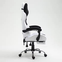 Chaise de jeu de haute qualité, chaise de bureau pour joueur de luxe rose et blanche, chaise de jeu Cougar avec repose-pieds et massage