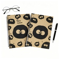 Cahier à spirale en papier kraft rétro sur mesure, bloc-notes de bureau à feuilles mobiles simple épaissi, cahier promotionnel rétro personnalisé