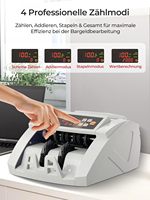 Machine à compter les billets Huaen H-A16 avec détection de contrefaçon UV/MG/IR/DD, 1100 billets/minute, affichage LCD, mode de comptage par lots