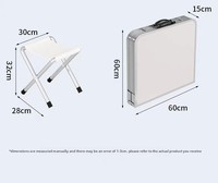 Table pliante réglable en hauteur en alliage d'aluminium, table de camping portable, mobilier d'extérieur, table de pique-nique pour la mise en place de stands
