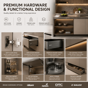 Mobile da <span class=keywords><strong>Cucina</strong></span> Modulare Minimalista con Finitura Lucida in PET, <span class=keywords><strong>Design</strong></span> Senza Maniglie, Resistente all'Umidità, Vendita all'Ingrosso - Product Image 4