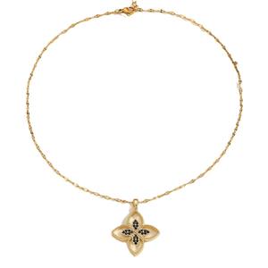 Ensemble de 2 pièces de bijoux punk : <span class=keywords><strong>boucles</strong></span> <span class=keywords><strong>d</strong></span>'<span class=keywords><strong>oreilles</strong></span> <span class=keywords><strong>et</strong></span> <span class=keywords><strong>collier</strong></span> en cuivre <span class=keywords><strong>et</strong></span> zircon, style trèfle à quatre feuilles, cadeau de mariage pour femme, chaîne assortie, ne se <span class=keywords><strong>d</strong></span>écolore pas - Product Image 5