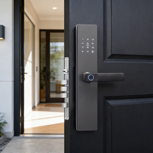 Serrure Intelligente Double Empreinte Digitale Anti-Effraction avec <span class=keywords><strong>Clé</strong></span> Physique d'Urgence, Corps Durable, Universelle pour <span class=keywords><strong>Porte</strong></span> Intérieure Maison, Bureau, Hôtel - Product Image 1