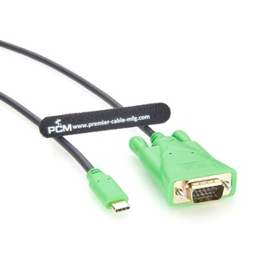 Kabel Video USB Tipe-C ke VGA DB15 dengan Chip Konversi Terintegrasi 1920x1200 60Hz Adaptor untuk Koneksi Monitor VGA Laptop MacBook - Product Image 4