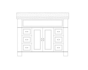 Mueble de Baño Económico de Estilo Moderno con Encimera de Mármol y Laminado, Incluye Grifo y Accesorios para Apartamento - Product Image 6