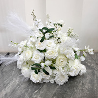 Décoration florale suspendue rose poudré et blanche en gros, rangée de fleurs artificielles suspendues pour toile de fond de mariage, scène et décoration de fête d'anniversaire