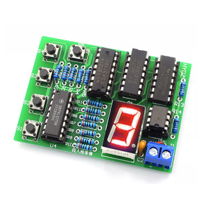 Kit de jeu de quiz électronique pour quatre personnes, kit électronique à monter soi-même pour projets éducatifs avec affichage LED et boutons - Product Image 1