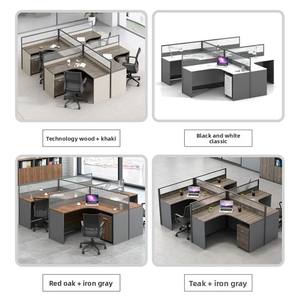 Design moderno sedia scrivania da ufficio combinazione con titolare di carta pannello di legno Workstation per azienda personale dipendente per il lavoro di Computer - Product Image 3