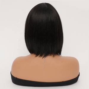 Elegante <span class=keywords><strong>Parrucca</strong></span> <span class=keywords><strong>Corta</strong></span> Marrone Scuro con Frontale in Pizzo Regolabile Senza Colla per Copertura Realistica di Perdita di Capelli e Capelli Grigi - Product Image 5