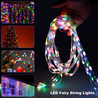 Guirlandes lumineuses LED intelligentes DC12V WS2811 pour décorations de Noël extérieures, lumières de rideau LED pour une ambiance festive
